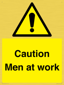 Caution Men at work